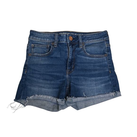 American Eagle Women's 6 Hi-Rise Shortie Denim Jean Shorts - Picture 1 of 10